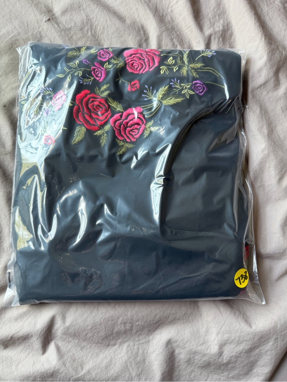 Maggie London Embroidered Floral Black Sleeveless Sheath Dress Women’s Size 4 - Picture 7 of 7